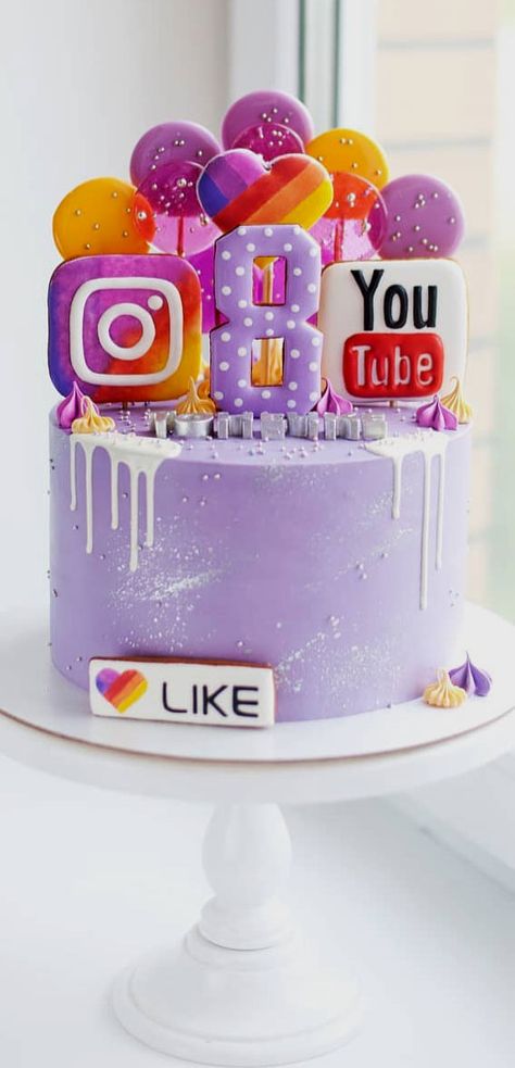 37 Best kids Birthday Cake Ideas : Black and Pink Cake 11 Birthday Decorations, 8 Year Birthday Cake Ideas, You Tube Birthday Cake, Cake Designs For Girls 10th Birthday, 9 Birthday Cake Girl, You Tube Cake Ideas, Cake Designs 13th Birthday Girl, Cake 11 Birthday, Cakes For 9th Birthday Girl