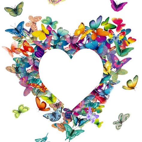 Hearts And Butterflies, Scrapbook Printing, Butterfly Heart, Graphic Projects, Floral Border Design, Heart Images, Love Photo, Borders And Frames, Scrapbook Templates