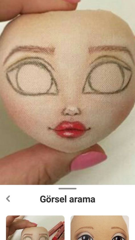 How To Paint Doll Faces On Fabric, Face Paint Art, Dolls Handmade Diy, Doll Face Paint, Doll Making Patterns, Sculpted Doll, Homemade Dolls, Cloth Dolls Handmade, Doll Diy Crafts