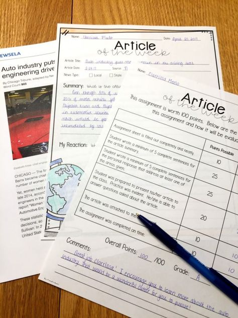 Current Events Worksheet, Article Of The Week, Research Topics, French Reading, Meaningful Sentences, Social Studies Curriculum, 6th Grade Social Studies, 5th Grade Social Studies, 8th Grade Ela