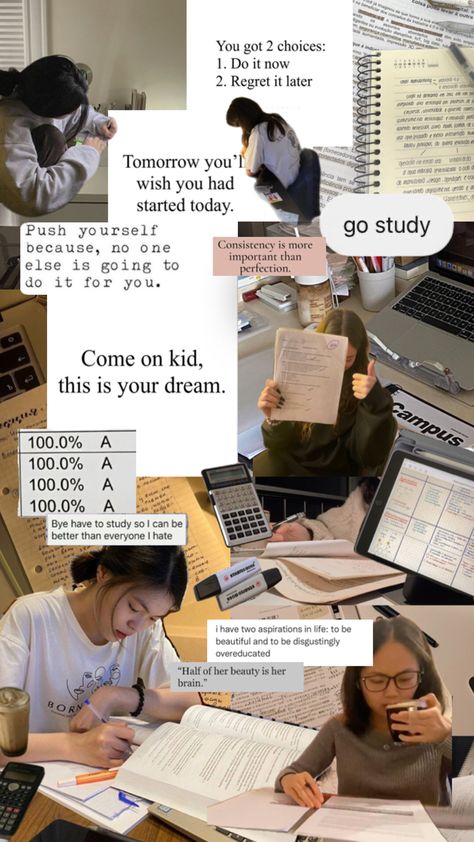 Study More Aesthetic, Go To School Motivation, Study In College Aesthetic, Things To Major In College, Aesthetic Study Board, Participating In Class Aesthetic, Study For Your Future, Productive Student Aesthetic, Academic Comeback Wallpaper