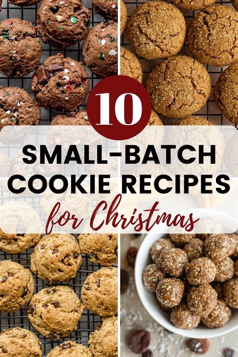 Sugar Cookies Small Batch, Small Batch Cookie Recipes, Dozen Cookie Recipe, Small Batch Cookie, Cookie Recipes For Christmas, Cookies Small Batch, Small Batch Cookie Recipe, Peppermint Chocolate Chip Cookies, Small Batch Cookies