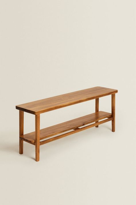 Zara Home, Bench Stool, Wood Bench, Bench Furniture, Banquette, Front Room, Acacia Wood, Dining Bench, Bedroom Furniture