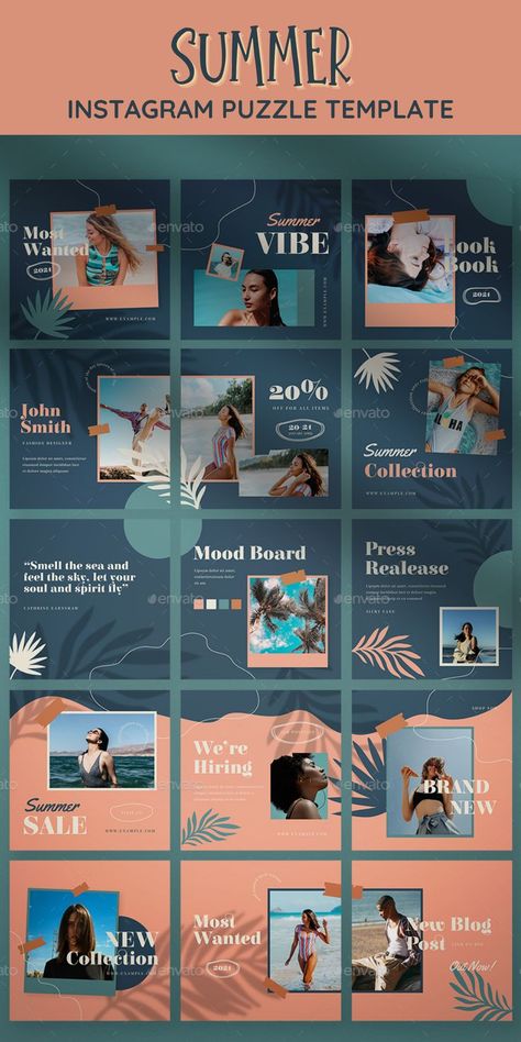 Summer Instagram Puzzle. Fashion, instagram puzzle, instagram template, instagram template design, instagram puzzle feed, instagram puzzle grid, instagram template aesthetic, Instagram layout template, Insta puzzle feed, Instagram post design inspiration, Ig feed design, Social media design, Best instagram template, Social media feed, Creative instagram feed, modern template, ocean, retro Instagram, instagram template aesthetic, social media, summer, summer template #instagram #summer Ig Puzzle Feed, Instagram Puzzle Feed, Instagram Feed Theme Layout, Book Infographic, Instagram Design Layout, Instagram Feed Layout, Social Media Branding Design, Instagram Theme Feed, Student Life Hacks