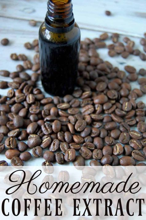 Extract Recipes, Homemade Coffee Syrup, Diy Extracts, Homemade Extracts, Homemade Vanilla Extract, Coffee Extract, Coffee Ice, Homemade Coffee, Coffee Syrup