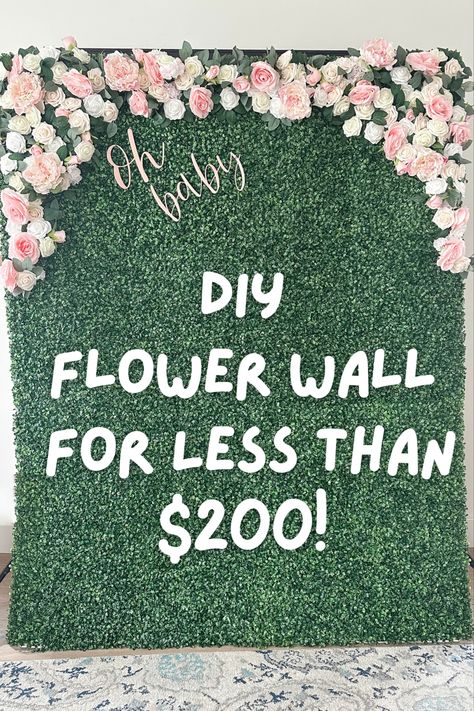 Flower wall back drop boxwood DIY for weddings showers etc Diy Backdrop Flower Wall, Diy Photo Backdrop Greenery, How To Hang Flower Wall Backdrop, Garden Wall Wedding Backdrop Ideas, Greenery Wall Diy Wedding, Shrub Backdrop, Diy Wedding Flower Backdrop, Boxwood Flower Wall, How To Make A Flower Backdrop Wall