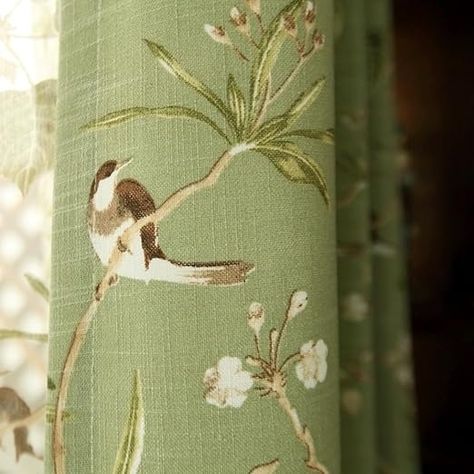 Amazon.com: Farmhouse Birds Curtains 84 Inches Long Half Light Blocking Green Tree Pattern for Patio Door Extra Wide Vintage Floral Print Window Drapes for Sliding Glass Door Home Decor 1 Panel W55 X L84 Inch : Home & Kitchen Bird Curtains, Bird Plant, American Pastoral, Brown Liner, Plant Window, White Liners, Green Curtains, Green Bird, Window Drapes