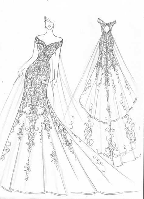 Wedding Dress Sketches Design, Wedding Dress Design Sketch, Wedding Dress Drawings, Meghan Markle Wedding Dress, Detail Couture, Wedding Dresses A, Wedding Dress Sketches, Wedding Dresses A Line, Dresses A Line