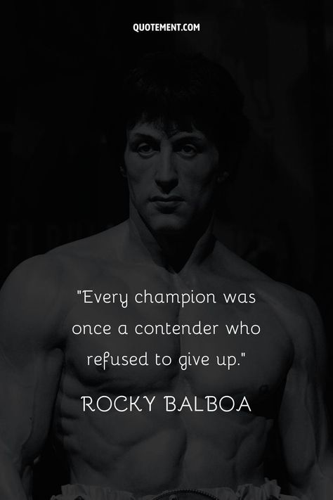 The most inspiring Hollywood story ever is told in Rocky. Let these Rocky quotes motivate you to fight and push yourself against all odds to reach success! Rocky Quotes Motivation, Rocky Motivation, Rocky Quotes, Rocky Balboa Quotes, Dope Wallpaper, Motivation Movies, Hollywood Story, Swim Life, Mental Health Facts