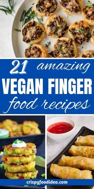 21 Amazing Vegan Finger Foods For Any Holidays! Vegan Backyard Party, Plant Based Catering, Vegan Bitesize Appetizers, Elegant Vegan Appetizers, Vegan Passed Hors D'oeuvres, Vegan Recipes For Party, Vegan Easy Appetizers, Vegan Asian Appetizers, Vegetarian Hourdourves