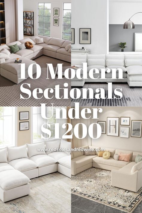 10 Sectional Couches from Amazon Under $1200! Shopping for a modern sectional couch? RH cloud dupe sofa and more affordable finds Affordable Sectional Sofa Living Room, Cloud Couches Living Rooms, Affordable Modular Sofa, Cloud Sectional Sofa, Costco Modular Sectional, Inexpensive Sectional Sofa, Amazon Sectional Sofa, Costco Couch Sectional, Cheap Sectional Sofa