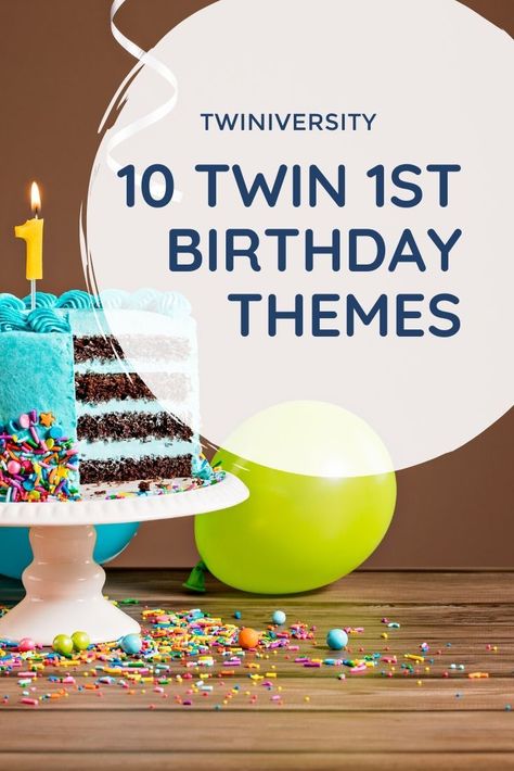 Check out our top 10 1st birthday party themes for twins! From cute characters to sports themes and everything in between. Let your imagination run wild while planning your twins milestone… More Unique 1st Birthday Themes For Twins, First Birthday Twin Themes, First Birthday Theme For Twins, One Year Twins Birthday, One Year Birthday Twins, Twins 1st Birthday Theme, Twins One Year Birthday, One Year Old Twins Birthday Party, 1st Birthday Party Ideas Twins