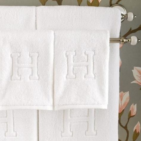 Monogrammed Bath Towels, Monogrammed Hand Towels, Tub Mat, Yves Delorme, Monogram Towels, Registry Ideas, Fingertip Towels, Towel Collection, Terry Towel