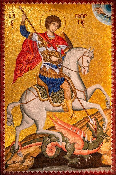 St Georges Day, Greek Orthodox Church, Orthodox Christian Icons, Byzantine Icons, Orthodox Christianity, Biblical Art, Greek Orthodox, Saint George, Orthodox Icons