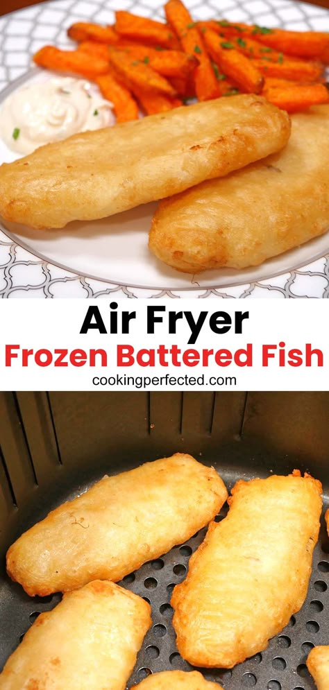 Frozen Battered Fish In Air Fryer, Cooking Frozen Fish In Air Fryer, Air Fried Battered Fish, Airfryer Recipes Uk, Air Fryer Battered Fish, Beer Battered Fish Air Fryer, Air Fryer Frozen Fish Fillets, Ninja Dual Air Fryer Recipes Uk, Air Fryer Recipes For Fish