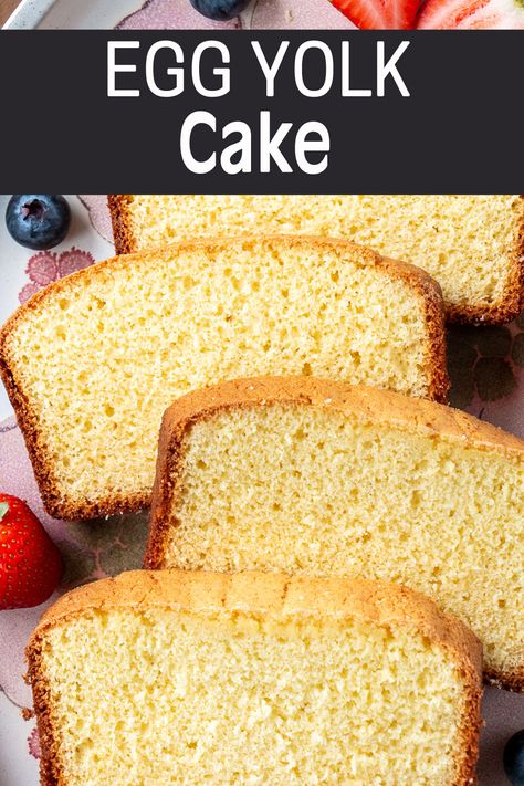 Egg yolk cake Recipes For Egg Yolks Only, Egg Yolk Cake Recipes, What To Do With Extra Egg Yolks, 6 Egg Yolks Recipe, Recipes That Use Egg Yolks, Egg Yolks Uses, Egg Yoke Recipes, Egg Yolk Only Recipes, What To Make With Egg Yolks