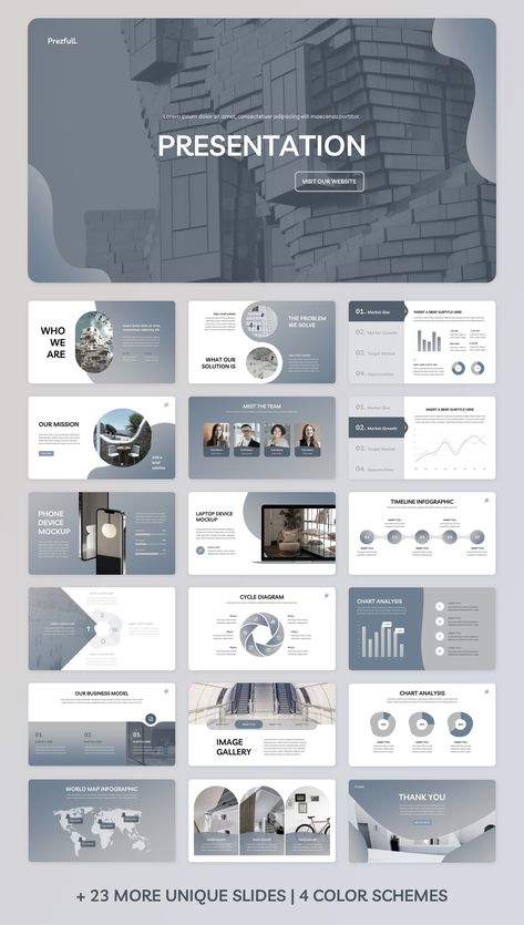 This Premium Business PowerPoint Template is designed to elevate your presentation to the next level. With a sleek, modern and creative design, this template is the perfect choice to make a lasting impression on your audience. It features a variety of easy-to-use slides, versatile layouts and 100% customizable elements, so you can save hours of design time and focus on the content of your presentation. Modern Slides Presentation, Clean Powerpoint Design, Powerpoint Design Colorful, Layout Powerpoint Design, Template Presentation Design Layout, Presentation Layout Powerpoint, Power Point Presentation Design, Powerpoint Layout Ideas, Modern Presentation Design