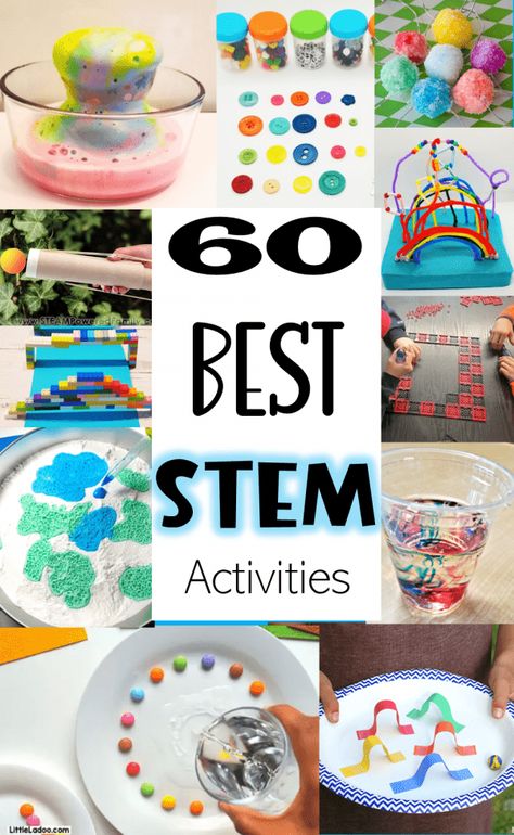 60 Best STEM Activities for Kids Steam Activities Elementary, Summer Stem Activities, Cool Science Projects, Kids Stem Activities, Stem Activities For Kids, Elementary Stem Activities, Fun Stem Activities, Easy Stem, Summer Stem