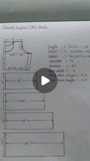 Layer Frocks For Women, Dress Drafting Pattern, Sewing Measurements Women, Dress Stitching Ideas Patterns, Drafting Dress Patterns, Dress Stiching Designs, Layer Dress Pattern, Kurti Stitching Ideas, Stitching Dresses Tutorials