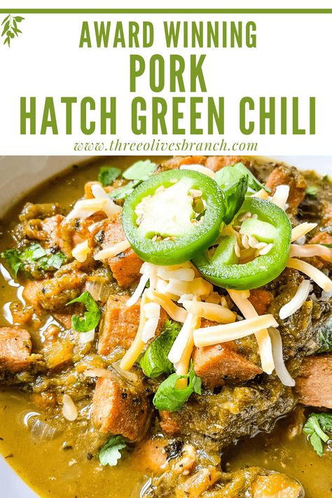 Pork Hatch Green Chili Recipe, Pork Green Chili, Green Chili Recipe, Hatch Green Chili Recipe, Hatch Chili Recipes, Green Chili Stew, Baked Potato With Cheese, Hatch Green Chili, Green Chili Pork