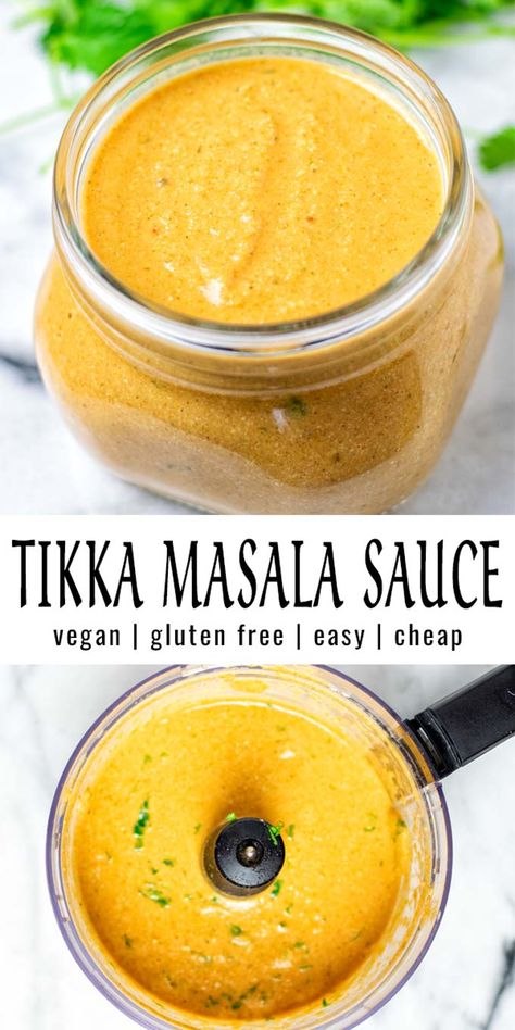 This Tikka Masala Sauce is delicious, made with simple ingredients and so versatile. A keeper that the whole family will enjoy and come back to often. #vegan #dairyfree #vegetarian #glutenfree #dinner #contentednesscooking #lunch #mealprep #tikkamasalasauce #currysauce #condiment Contentedness Cooking, Dinners Simple, Tikka Masala Sauce, Masala Sauce, Plantbased Recipes, Yum Yum Sauce, Tandoori Masala, Dairy Free Diet, Vegan Curry