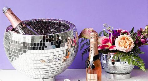 Disco Ball Punch Bowls Nashville | Prissyem Party Ice Bucket, Cheesy Christmas Movies, Cart Decor, Wine Bucket, Ball Party, Ice Buckets, Bar Cart Decor, Punch Bowls, Champagne Buckets