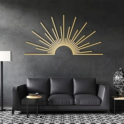 Amazon.com: Sun Metal Wall Decor, Metal Sun Wall Decor, Large Metal Sun Outdoor Wall Art, Abstract Art Sunrise, Beach Decor, Living Room, Bedroom, Kitchen and Office Home Decor (*41"x19" |105x47cm, Gold) : Home & Kitchen Metal Sun Wall Art, Sunburst Wall Decor, Beach Decor Living Room, Japan Wall Art, Sun Wall Decor, Outdoor Metal Wall Art, Gold Wall Decor, Sunflower Wall Art, Theme Nature