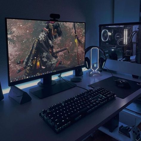 colin “fitzy” fitzgerald | the chase (briar u #1) Gamer Bedroom Decor, Best Pc Setup, Dream Desk Setup, Desk Setup Gaming, Gamer Bedroom, Gaming Desk Setup, Best Gaming Setup, Dream Desk, Setup Gaming