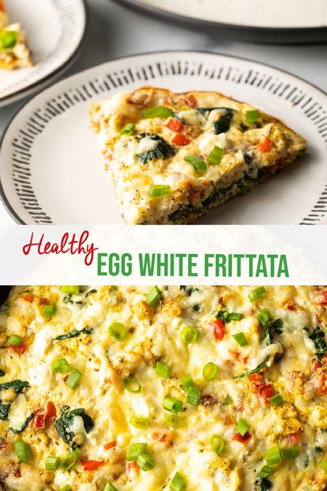 Egg Whites Quiche Recipes, Egg White Veggie Casserole, Baked Egg Whites, Recipe Using Egg Whites, Spinach Frittata Recipes, Egg White Frittata, Egg White Breakfast, Egg White Omelette, Egg White Recipes