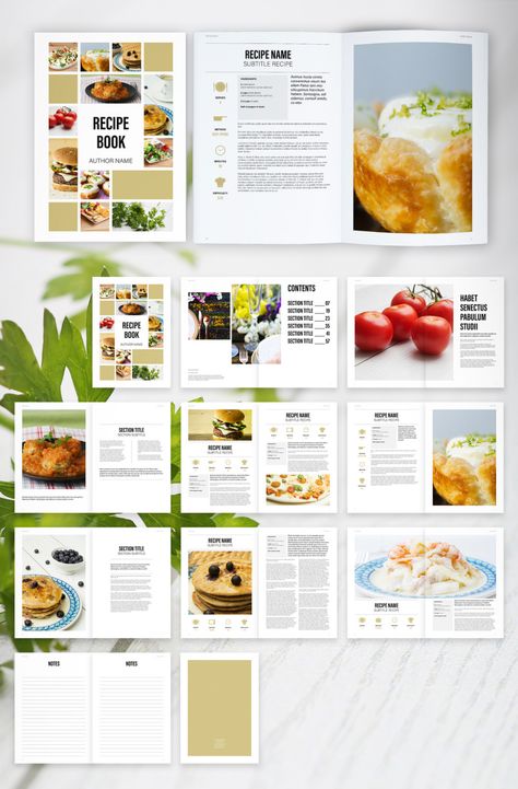 50 Versatile InDesign Cookbook Templates (2022) | Redokun Blog Food Catalog, Recipe Book Design, 잡지 레이아웃, Recipe Book Templates, Cookbook Design, Indesign Magazine Templates, Cookbook Template, Recipe Template, Magazine Layout Design