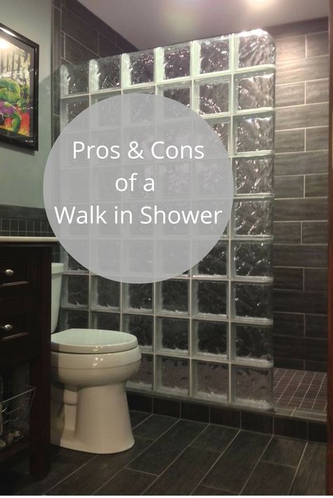 Walk In Shower With Half Wall, 60s Ranch, Cottage Showers, Doorless Shower, Walk In Shower Designs, Fiberglass Shower, Small Showers, Steam Showers Bathroom, Bathroom Remodel Shower