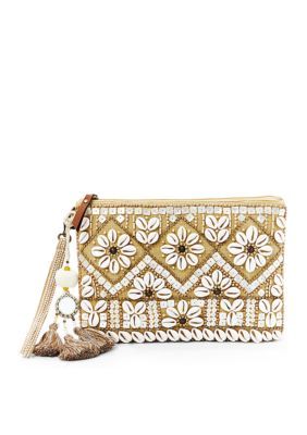 STEVEN  Shell Clutch Jute Accessories, Hand Bags Ideas, Jute Bags Design, Boho Clutch Bag, Shell Clutch, Embroidered Clutch Bag, Fancy Clutch, Painted Handbag, Boho Chic Bags