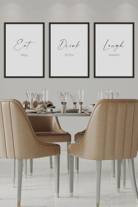 Dining Room Picture Wall, Dinning Room Wall Art, Dining Wall Decor, Sitting Room Decor, Dining Room Paint, Kitchen Designer, Organizer Kitchen, Designer Kitchen, Dinner Room