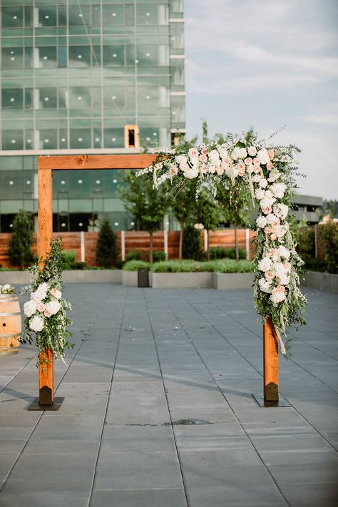 Square Arbor, Square Wedding Arch, Wedding Arbor, Arch Wedding, Wedding Arbour, Wedding Entrance, Wedding Ceremony Flowers, Ceremony Arch, Ceremony Decor