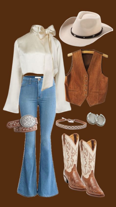 Modern Cowgirl Outfit Inspo #outfitidea #outfitinpso #moderncowgirl #cowgirl #cowgirlaesthetic #bohoaesthetic Modern Cowgirl Outfits, Cowboy Outfits For Women, Cowgirl Style Outfits, Modern Cowgirl, Cowgirl Outfit, Country Style Outfits, Western Wear Outfits, Looks Country, Cowboy Outfits