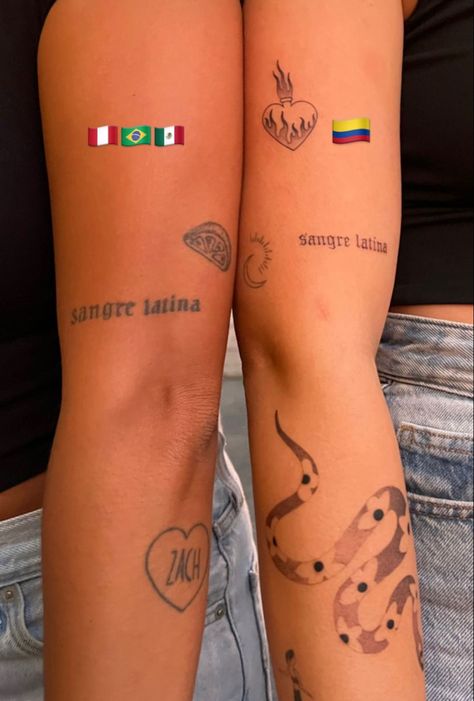 Spanish Style Tattoos For Women, Mexico Flag Tattoo For Women, Cuban Tattoos Ideas Cuba, Latino Culture Tattoos, Minimal Mexican Tattoo, Latina Tattoo Ideas For Women, Mexican Saying Tattoos, Mexico Related Tattoos, Female Mexican Tattoos