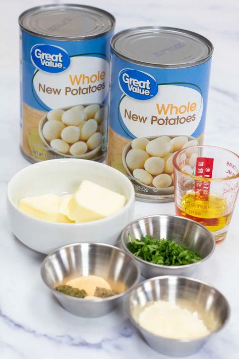 Cooking With Canned Potatoes, Cooking Canned Potatoes, Scalloped Potatoes Using Canned Potatoes, Uses For Canned Potatoes, Can Whole Potato Recipes, Whole New Potatoes Recipe Canned, Canned Potatoes In Oven, How To Cook Canned Potatoes, How To Use Canned Potatoes