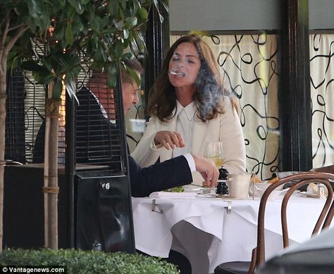 Puffing away: Trinny looked elegant in a double-breasted cream blazer with a long-line cut... Marion Ravenwood, Trinny Woodall, Thirty Flirty And Thriving, And So It Begins, Super Rich Kids, Rich Kids, High Society, Old Money Aesthetic, Models Off Duty