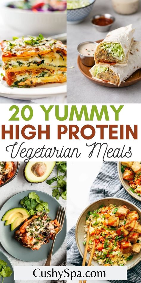 Protein Vegetarian Meals, High Protein Vegetarian Meals, High Protein Vegetarian, Protein Vegetarian, High Protein Vegetarian Recipes, Vegetarian Meal Plan, Vegetarian Meal Prep, Vegetarian Meal, Vegetarian Lunch