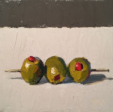 Olive Oil Painting, Food Painting Easy, Karen Appleton, Acrylic Art Ideas, Olive Painting, Easy Oil Painting, Sweet Drawing, Art Bizarre, Food Paintings