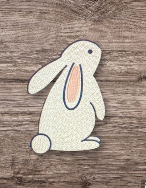 Cute Little Gifts, Badges Diy, Diy Patch, Patch Collection, Fluffy Bunny, Felt Bunny, Bunny Lovers, Diy Patches, Embroidered Applique