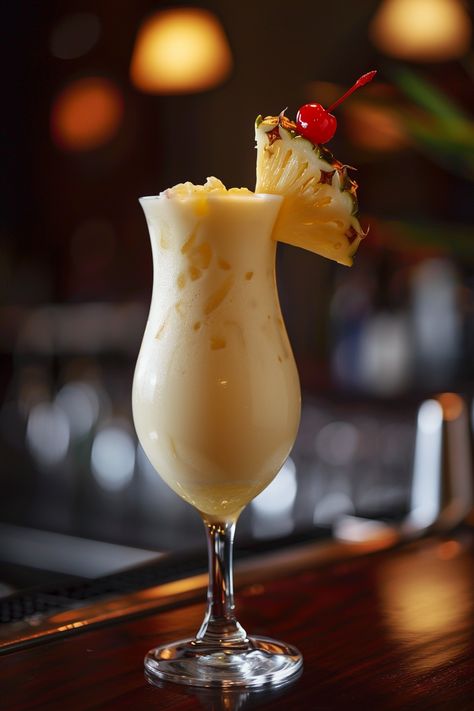 Escape to a tropical paradise with this refreshing twist on a classic. Engagement Cocktails, Pina Coloda, Paradise Cocktail, Cocktail Aesthetic, Sake Cocktail, Food References, Puerto Rico Food, Coffee Artwork, Light Appetizers