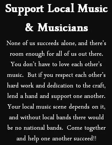 Support local musicians!! :D Writing Songs Inspiration, Musician Quotes, Inspirational Songs, Local Bands, Acoustic Music, Local Music, Artist Quotes, Band Stuff, Hard Work And Dedication