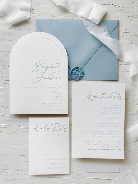 Dusty Blue Beach Wedding Invitations, Simple Wedding Invitations Dusty Blue, Dusty Blue Wedding Card, Simple Light Blue Wedding Invitations, Dusty Blue Winter Wedding Invitations, Powder Blue And Gold Wedding Theme, Dusty Blue And Sage Wedding Invitations, Classy Simple Wedding Invitations, Dust Blue Wedding Invitations