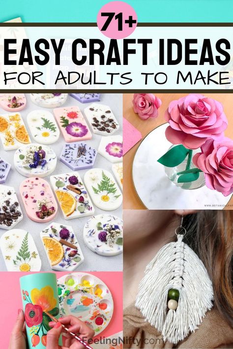 71 Crafts for Adults: Explore Your Creativity with DIY Inspiration Galore! Craft For Group Of Women, Easy Make And Take Crafts For Adults, Easy Garden Crafts For Adults, Crafts For Moms To Make, Crafts For Teen Girls To Make, Craft Ideas For Adults Room Decor, Quick Diy Projects, Nursing Home Arts And Crafts, Ladies Activities Ideas