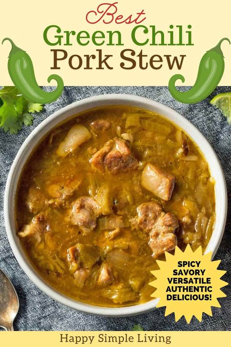 Green Chilli Stew Pork, Hatch Green Chilies Recipes, Hatch Chili Pork Stew, Pork Green Chili Stew New Mexico, Best Green Chili Stew, Hatch Green Chili Pork Stew, Pork Green Chilli Recipes, New Mexico Pork Green Chili, Colorado Green Chili Smothered Burritos