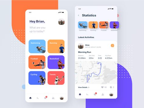 Ui Design Mobile, Lifestyle Apps, Mobile App Icon, Mobile App Design Inspiration, App Interface Design, Sports App, Mobile Ui Design, 카드 디자인, App Design Inspiration