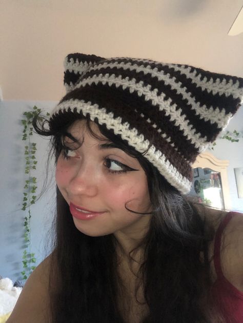 Order on my depop myvintagetears and follow my insta myvintagetears!! Crochet Cat ear beanie hat knit cat hat knit crochet cat hat Crochet Hats Cat, Cat Ear Knitted Hat, Crochet Hats Cat Ears, Beanie Cat Hat, Knitted Cat Ear Hat, Hats And Beanies, Cat Beanie Hat Crochet Pattern, Knit Cat Ear Hat, How To Knit A Cat Hat