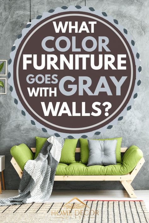 What Color Furniture Goes With Gray Walls? [9 Great Options with Pictures] - Home Decor Bliss Furniture To Match Grey Walls, White Walls With Gray Accent Wall, Home Decor Ideas Gray Walls, Farmhouse Living Room With Grey Walls, Living Room Furniture To Match Grey Walls, Couches That Go With Gray Walls, Decor That Goes With Gray Walls, Boho Gray Walls, Sofa Colors For Grey Walls