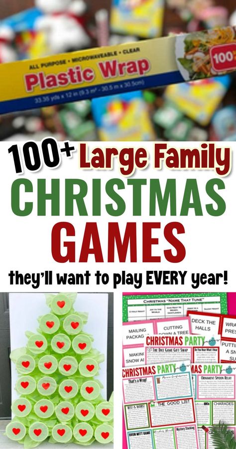 Family Games For Holidays, Christmas Party Ideas For Large Groups, Christmas Present Games Family, Christmas Scrabble Game, Christmas Game For Family, Santas Grab Bag Game, Family Christmas Eve Games, Big Family Christmas Games, Large Christmas Party Games